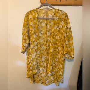 Lularoe chiffon printed kimono